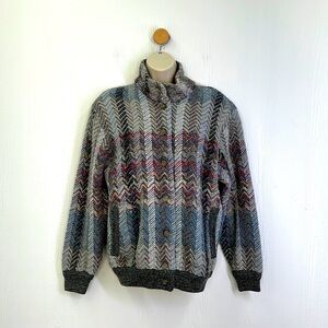 Neiman Marcus - Vintage Light Colored Wool Mohair Button Down Cardigan Size Sm